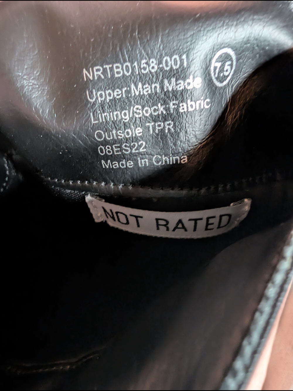 Not Rated "NWOT" Black Rhinestone Strap Mid-Calf Heeled Boots - Picture 5 of 5